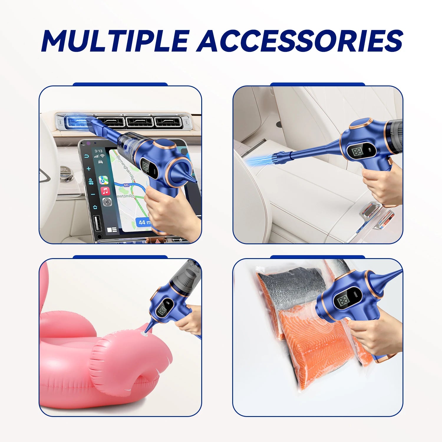 BELIBUY Portable Car Vacuum Cleaner Multifunctional Household Cleaning Machine High-Power Office Strong Carpet Cleaner Machine - trendingshoping.com