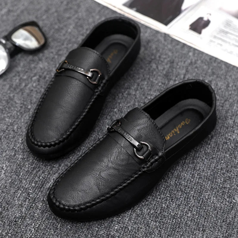 High Quality Leather Men Casual Shoes Comfortable Light Men Loafers Formal Men Dress Shoes Breathable Slip on Men Driving Shoes