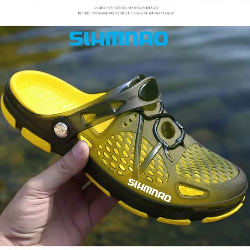 2026 Men's Summer Outdoor Sandals Anti-Skid Thick Soled Fishing Shoes - Lightweight Casual Beach Water Shoes - Durable Breathable Garden Clogs & Home Slippers