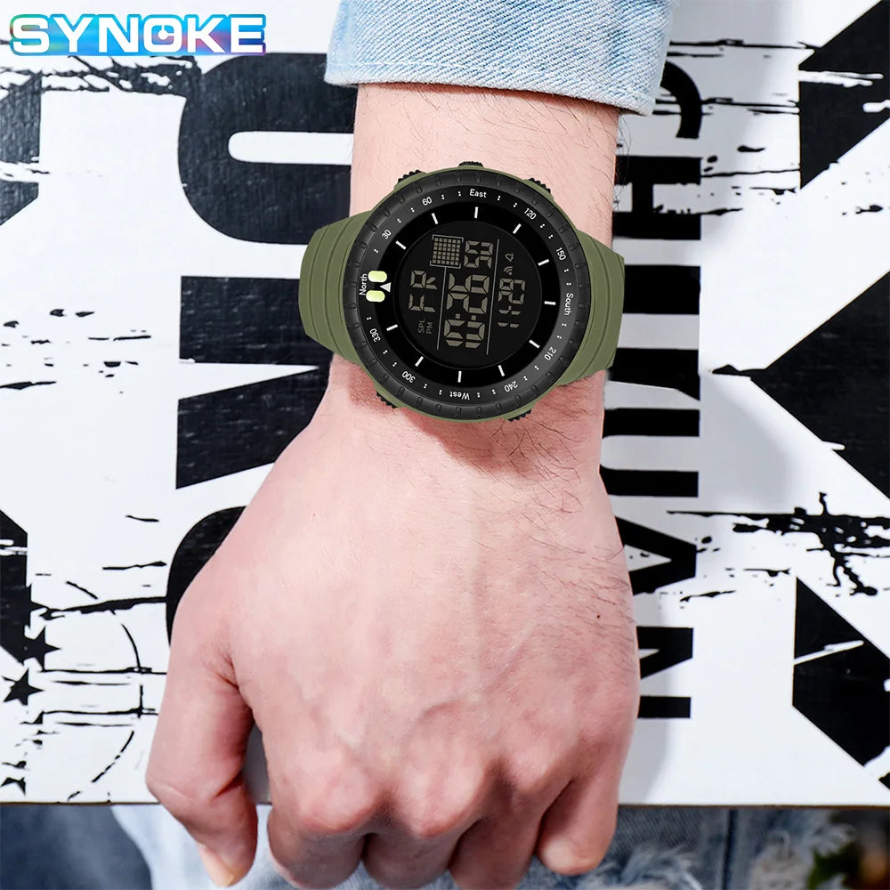 SYNOKE Men's Waterproof Digital Military Sports Watch