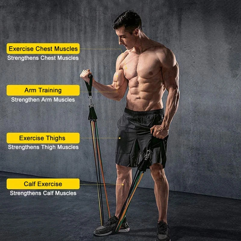 Exercise Resistance Bands Set for Strength Training at Home