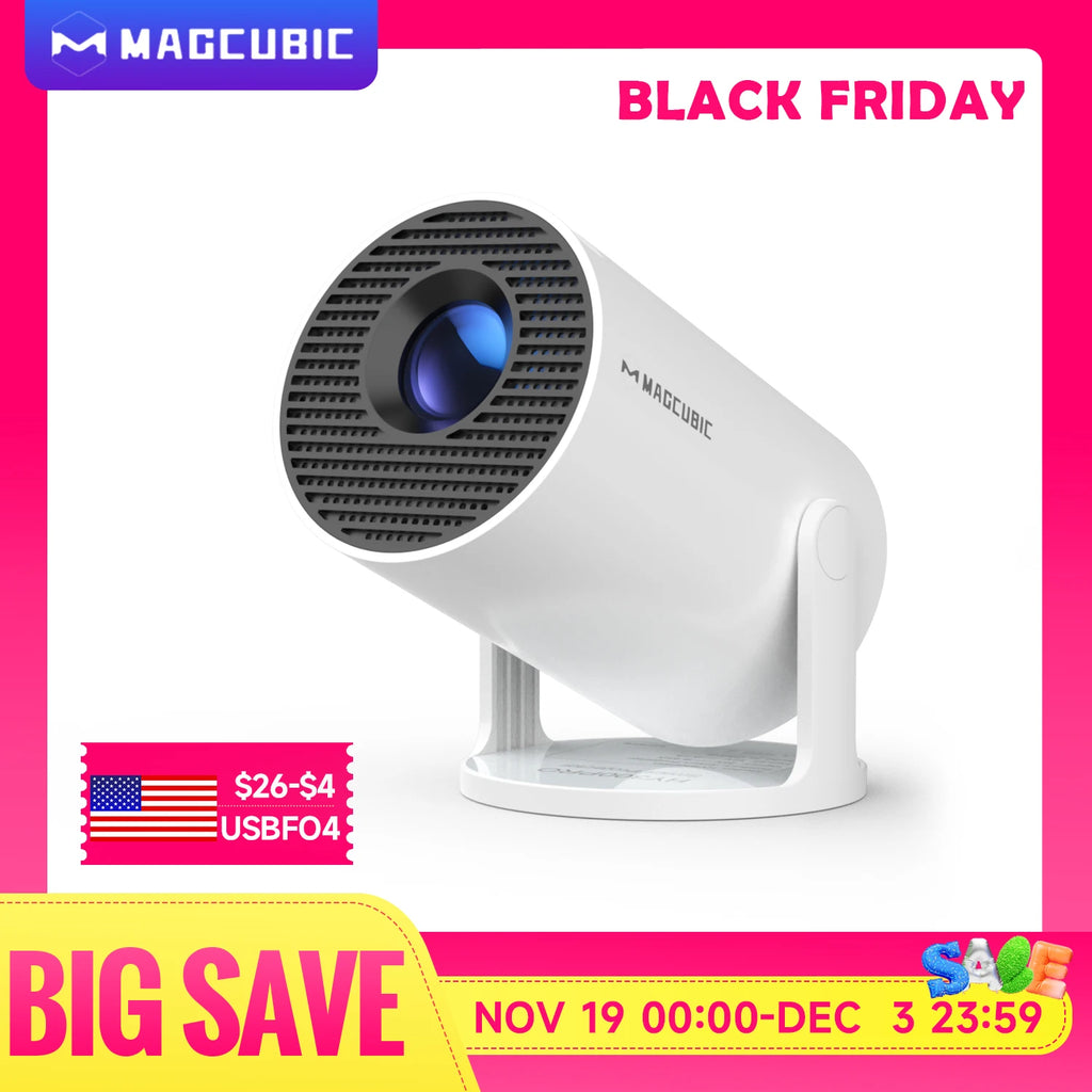 Magcubic HY300 Pro Projector 290ANSI Native 720P Wireless Screen Mirroring System Dual Band WiFi Hi-chip A3100 for Home Theater - trendingshoping.com