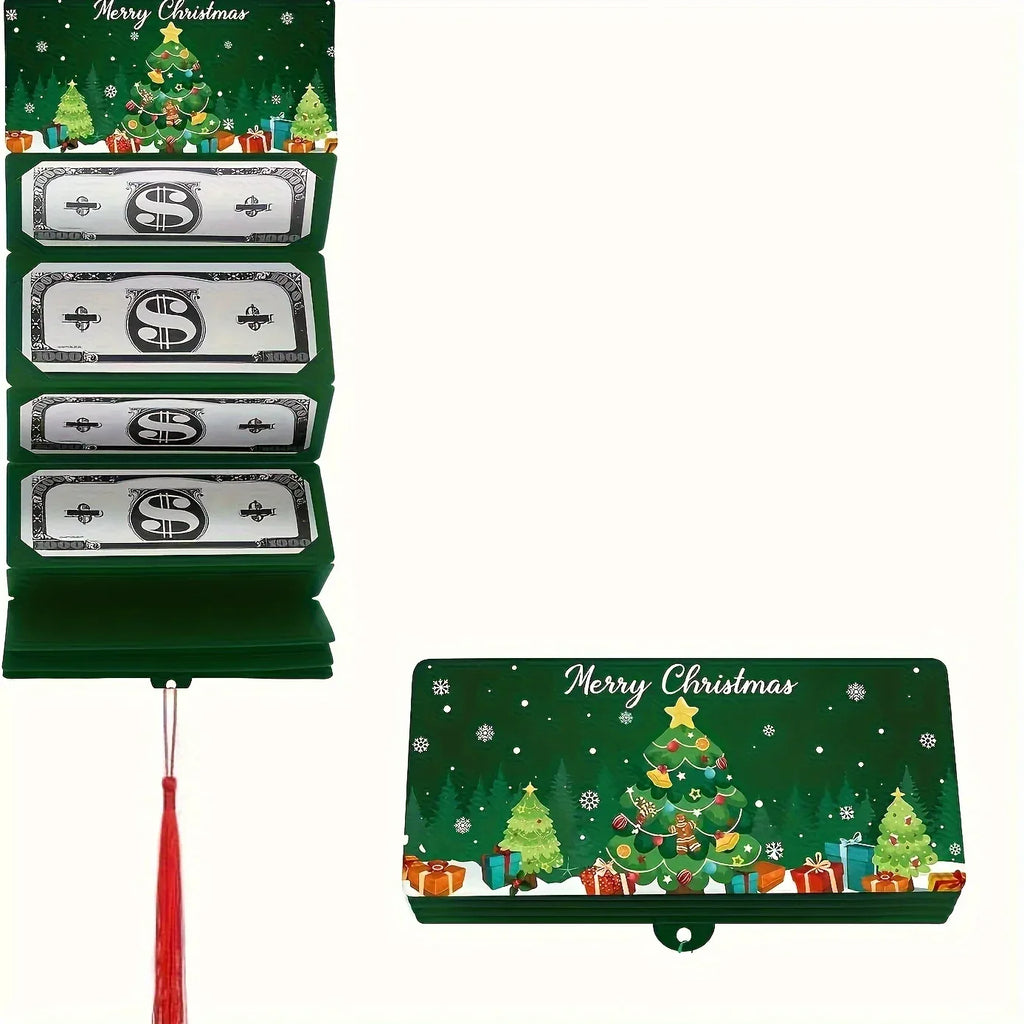 10-Slot Christmas Card and Money Holder Santa Holiday Design - trendingshoping.com