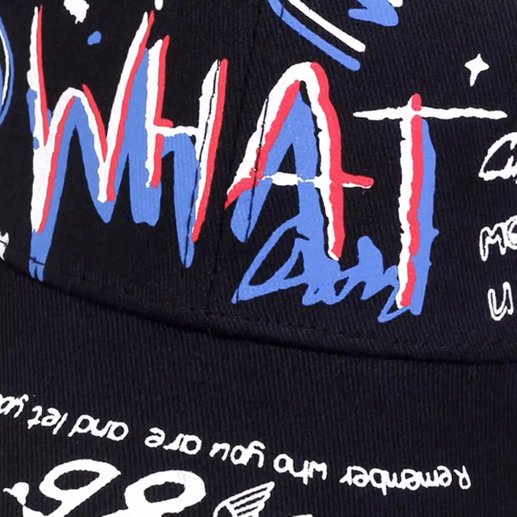 Men's & Women's Korea Graffiti Hip Hop Cap - Trendy Hipster Baseball Hat for Casual Streetwear