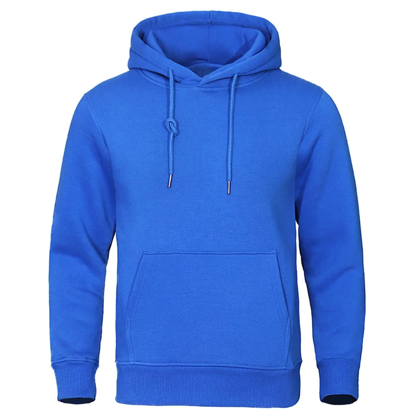 Men's Solid Oversized Fleece Hoodie – Warm Casual Hooded Sweatshirt with Pocket – Autumn/Winter Comfort Fashion Top