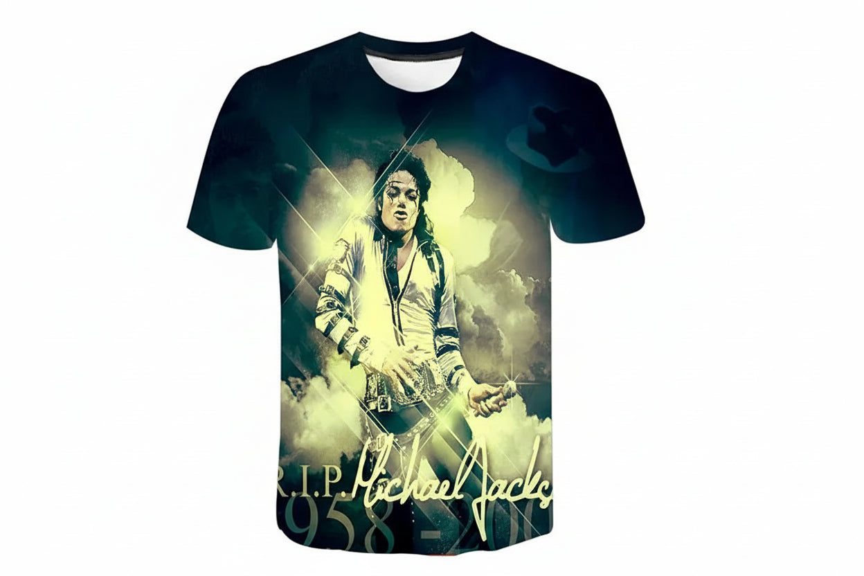 TShirts Singer Michael Jackson 3D Print Casual Fashion Oversized Round Neck T Shirt Kids Boys Girls Tees Tops Tshirt Clothes