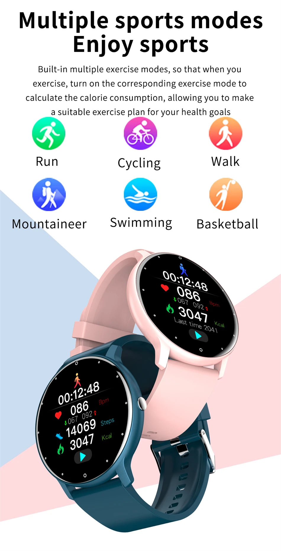 LIGE Smart Watch for Women & Men – Full Touch Screen, Bluetooth 5.2 Call, Waterproof Sports Fitness Tracker IP67 ZL02