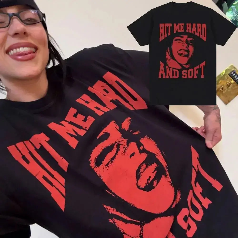 2025 HipHop Street T-Shirt Hit Me Hard and Soft Tour T-Shirt Men Women Fashion Cotton Loose Cozy Short Sleeve T-shirts Fans Gift