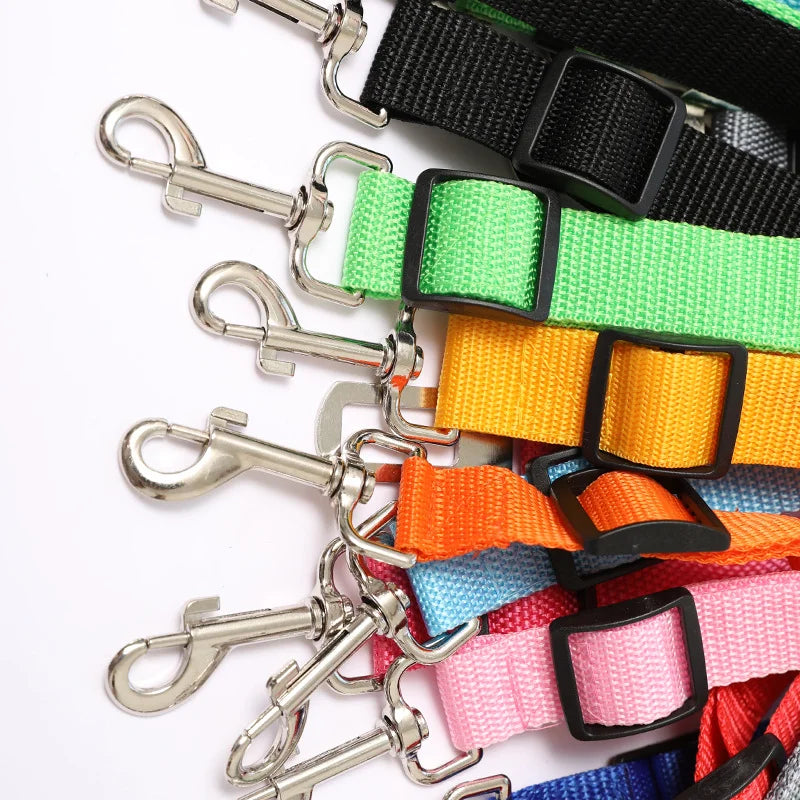 Adjustable Dog Cat Car Safety Belt Harness Leash