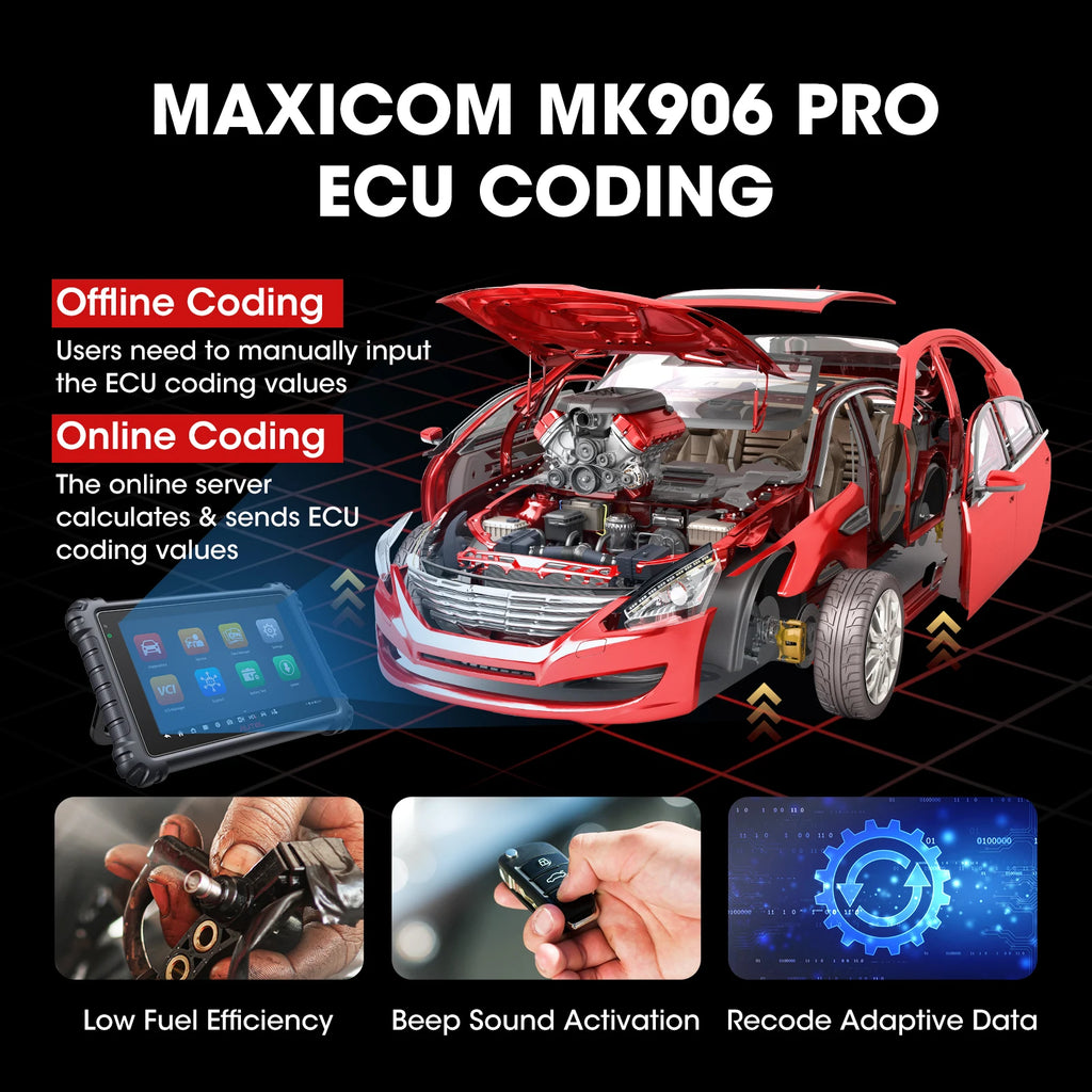 Autel MaxiCOM MK906PRO MK906 Pro Diagnostic Scanner ECU Coding Diagnostic Tools OBD2 Scanner Updated MK906BT MS906
