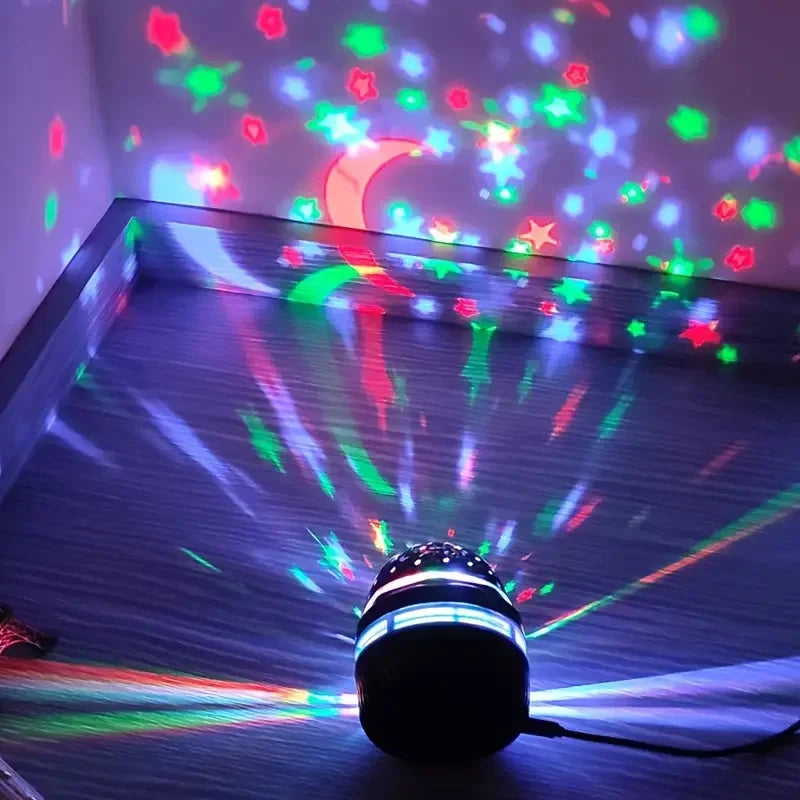 LED Starry Sky Night Lights USB Projector Lamp Magic Ball Moon Star Christmas Lights Home Room Atmosphere Decorations - trendingshoping.com