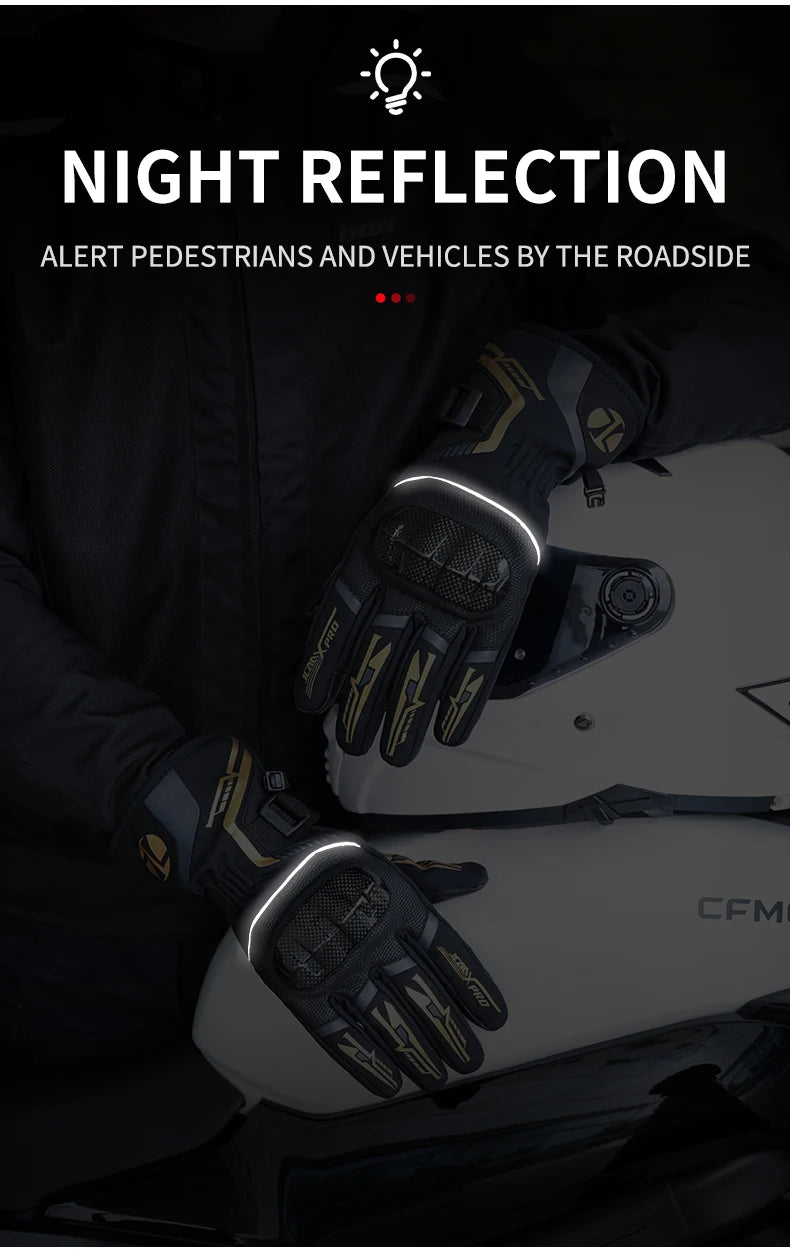 Warm Winter Riding Gloves Waterproof Thickened Insulation & Hard Knuckle Protection | Motorcycle & Bike Gloves (Great Present)