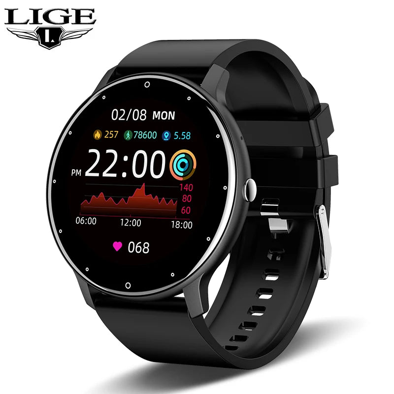 LIGE Smart Watch for Women & Men – Full Touch Screen, Bluetooth 5.2 Call, Waterproof Sports Fitness Tracker IP67 ZL02