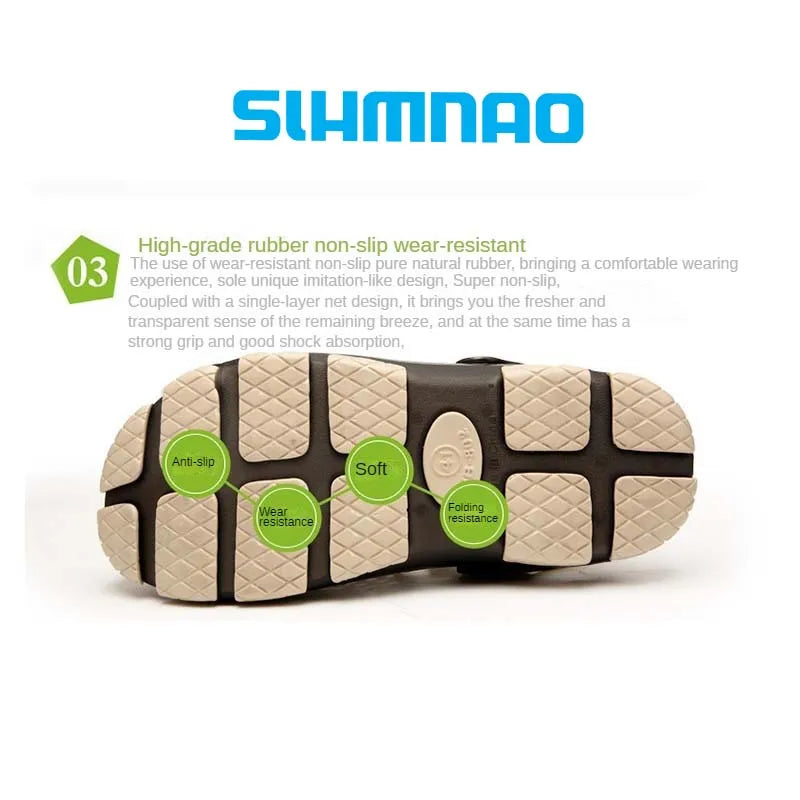 2026 Men's Summer Outdoor Sandals Anti-Skid Thick Soled Fishing Shoes - Lightweight Casual Beach Water Shoes - Durable Breathable Garden Clogs & Home Slippers