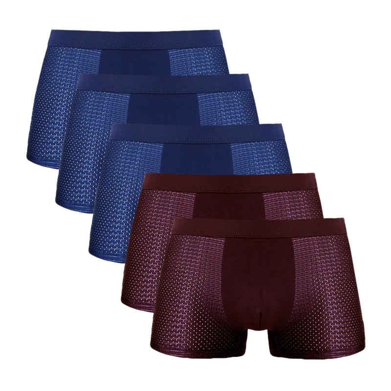 5PCS/Lot 8XL Mesh Mens Underwear Boxers Men Boxer Underwear men Boxers for Men Underwear Boxer Shorts Men Pantis Men Boxers