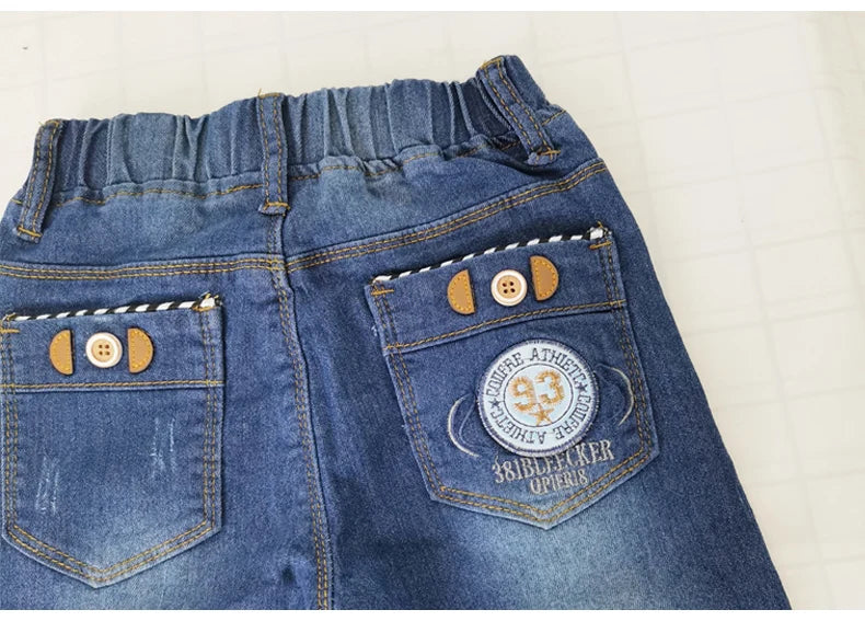 IENENS Boys' Slim Fit Straight Leg Jeans - Kids Denim Pants, Ages 5-13 Years