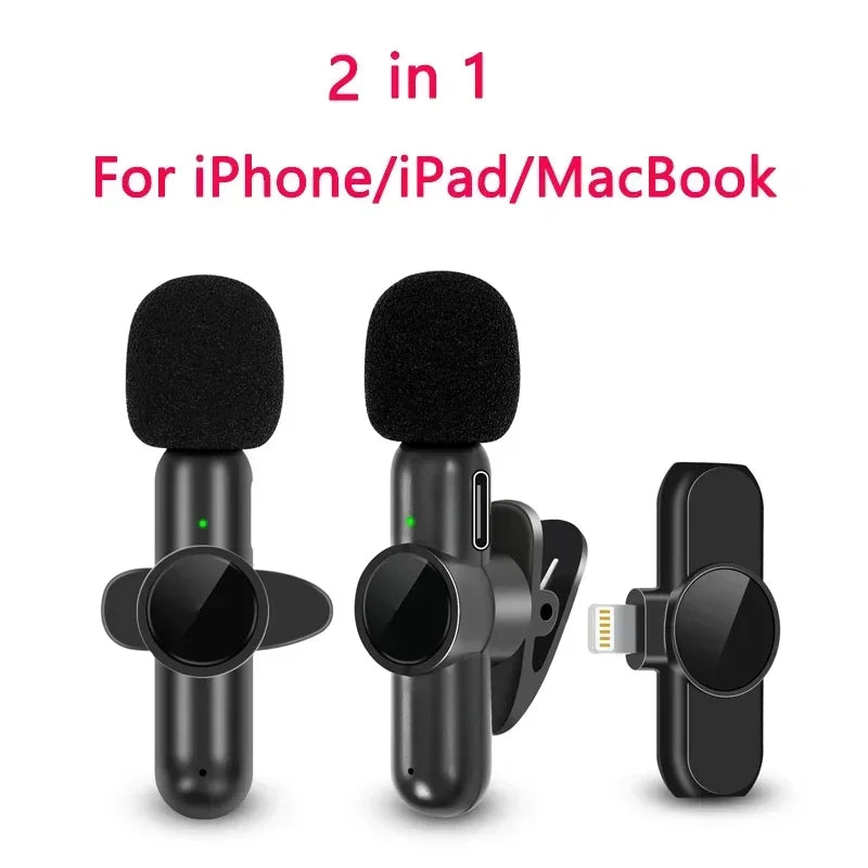 K9 Professional Microphone Wireless Lavalier Microphone for Android Type C iPhone Live Broadcast Gaming Recording Interview Vlog