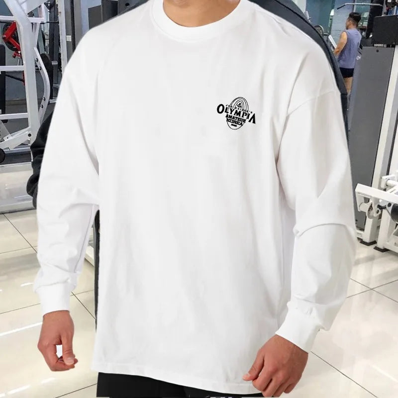Men’s Long Sleeve Fitness Workout T-Shirt – Lightweight Gym & Bodybuilding Performance Top