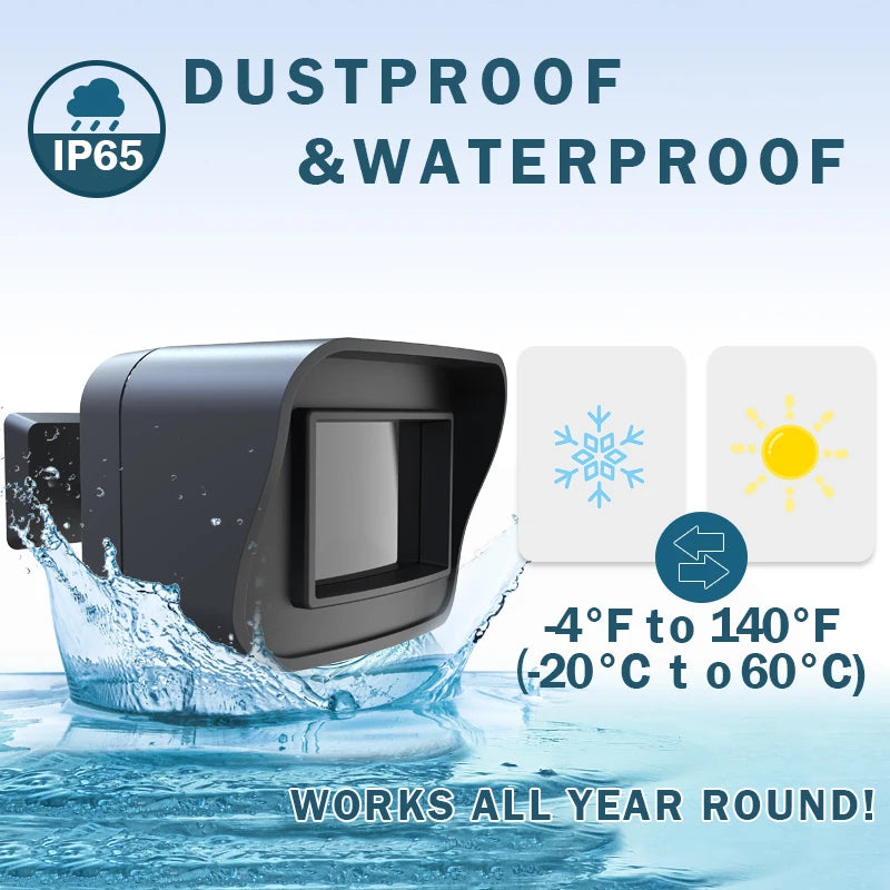 Smart Outdoor Home Security Weather Resistant Wifi Motion Sensor Detector With App Notifications Alexa Compatible