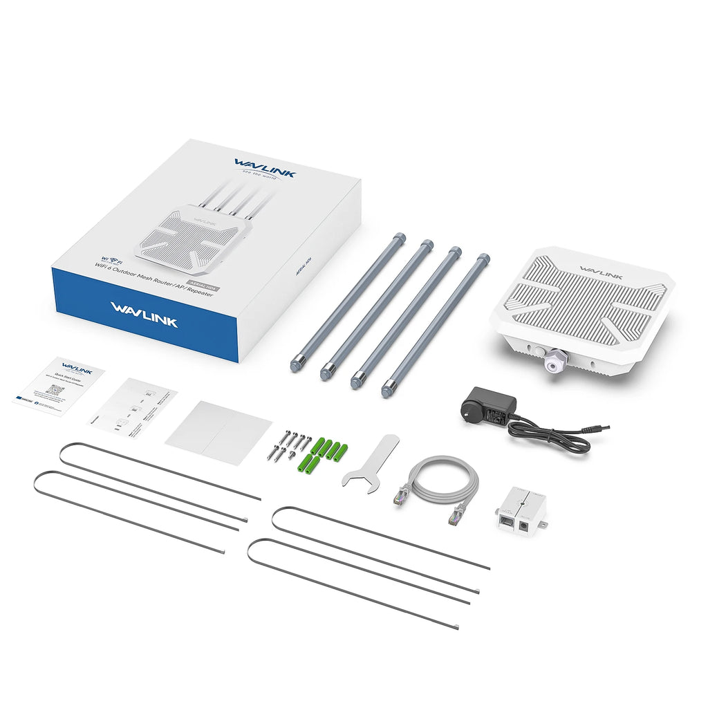 WAVLINK AC600/1200 High Power Outdoor Router Dual Band Weatherproof Long Range Mesh Technology 4 Directional Antennas - trendingshoping.com