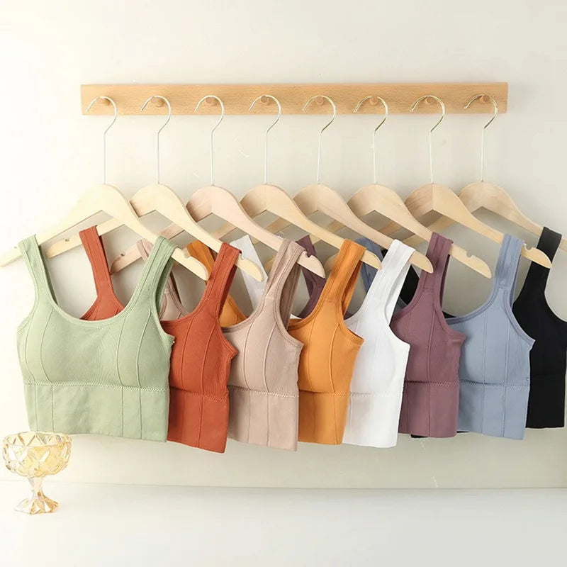 Women’s Seamless Sports Bra – Breathable Anti-Sweat Fitness Top for Gym & Yoga