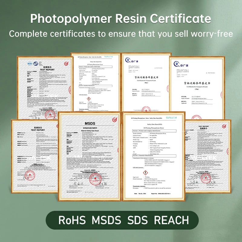 SUNLU ABS-Like 3D Printer Resin – 405nm Rapid UV-Curing, Water Washable, 1000g Bottle