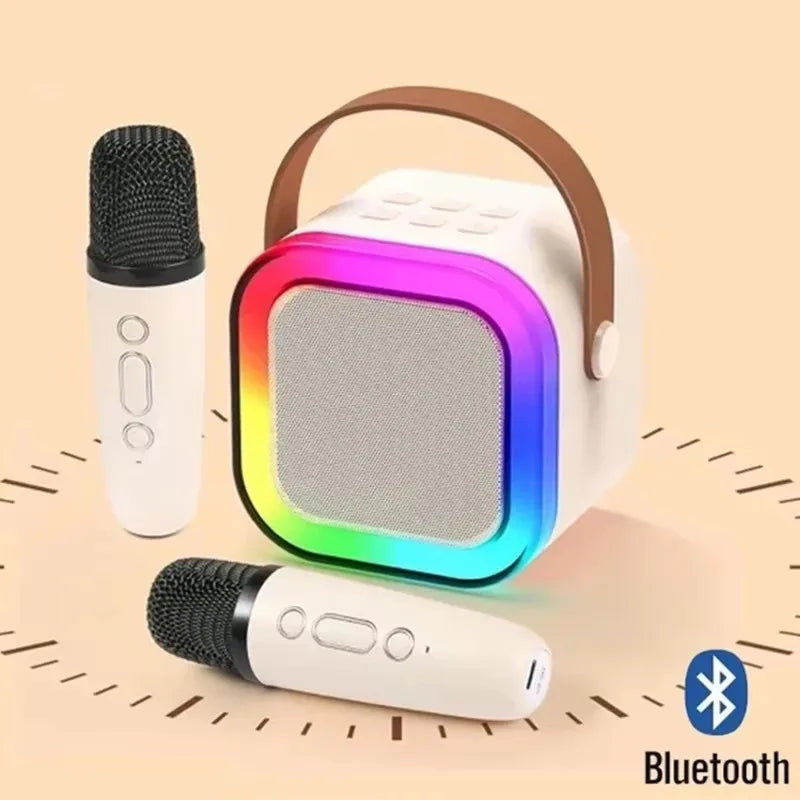 Microfone de áudio Bluetooth K12 máquina de karaoke portátil 5,3 PA speaker system wireless audio with microphone - trendingshoping.com