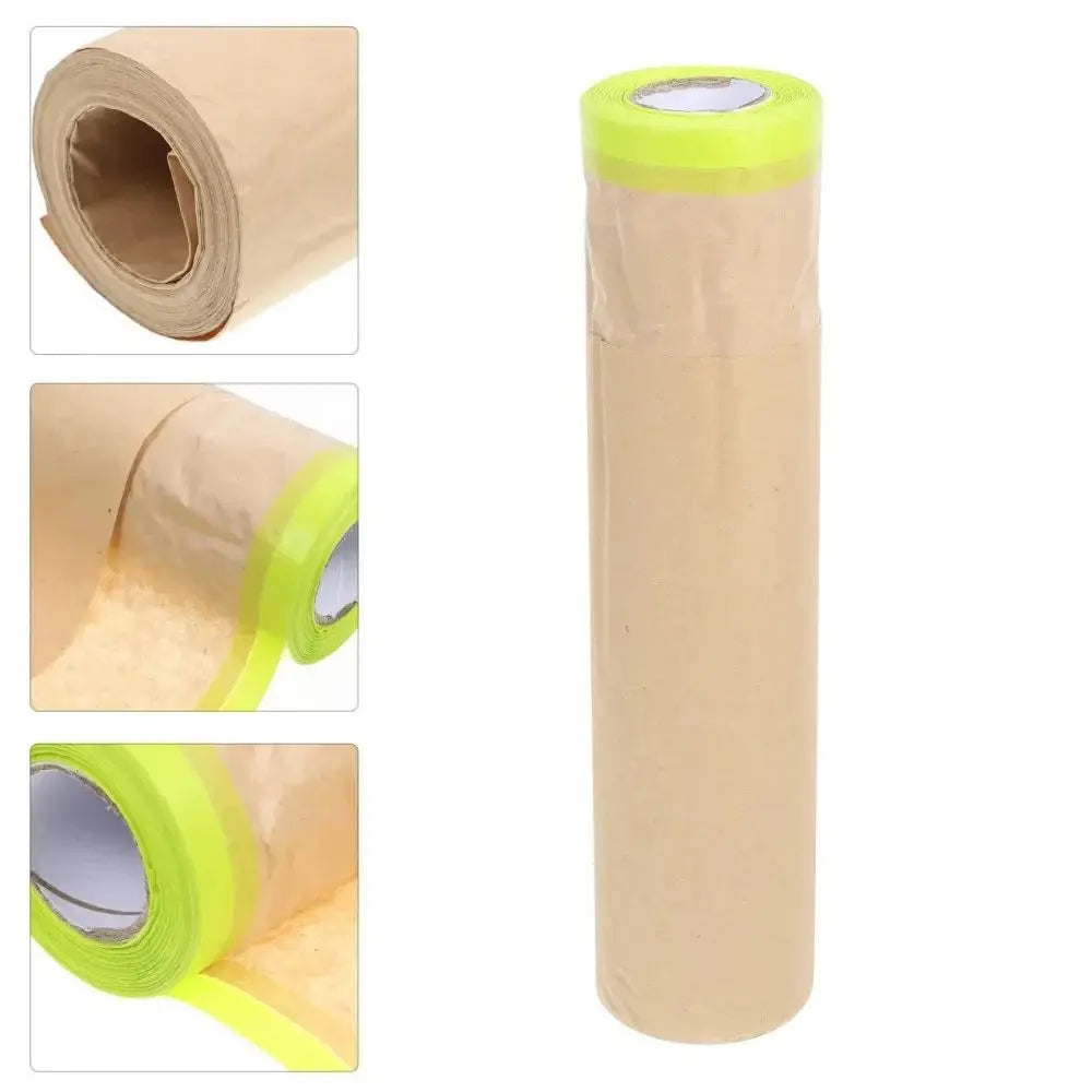 Masking Paper Pre-Taped | Protective Covering for Walls, Cars & Painting Projects