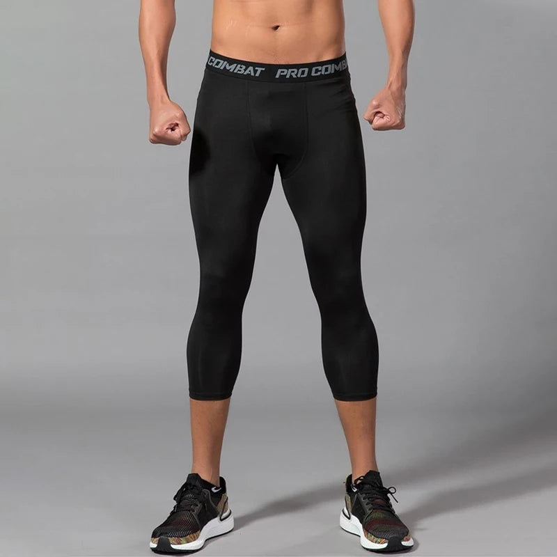 Mens Compression Pants Cool Dry Sports Baselayer Running Workout Athletic Tights