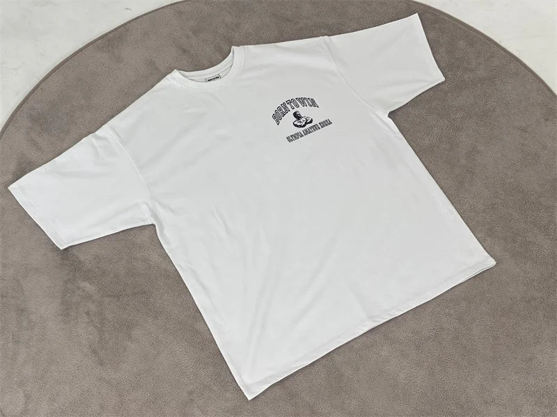 Men’s Gym T-Shirt Short Sleeve Summer Loose Cotton Fitness Sports Training Top