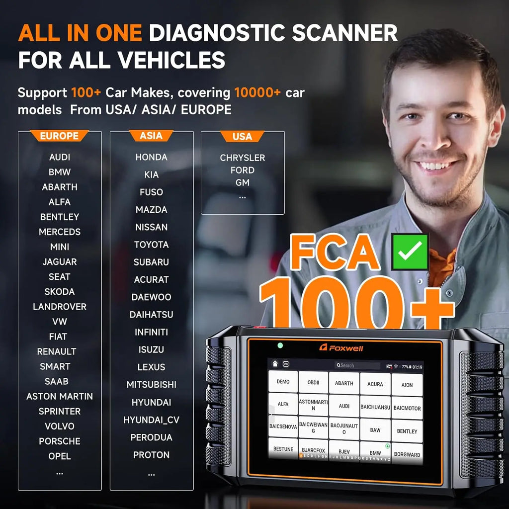 FOXWELL NT726 OBD2 Scanner All System Bidirectional Scan Tools Code Reader 12 Reset DPF TPMS SAS OBD 2 Car Diagnostic Scan Tool - trendingshoping.com