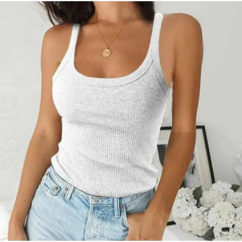 Hot Versatile Sexy Round Neck Solid Top T-Shirt Women Inner Outer Wear Spandex Blend American Retro Style