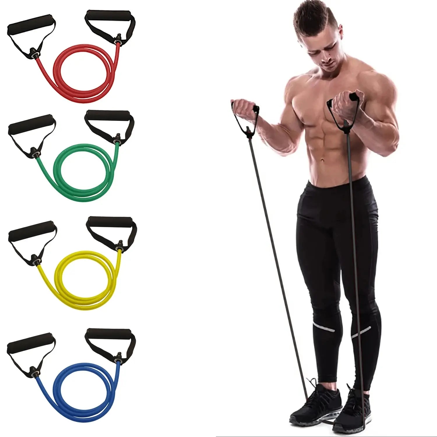 Resistance Bands with Handles Strength Training for Home Workout