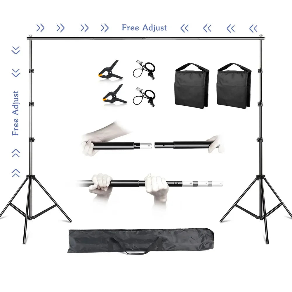 SH 2.6m*3m Suit Adjustable Backdrop Stand for Photography Wedding Photo Studio Backdrop Video Background Frame - trendingshoping.com