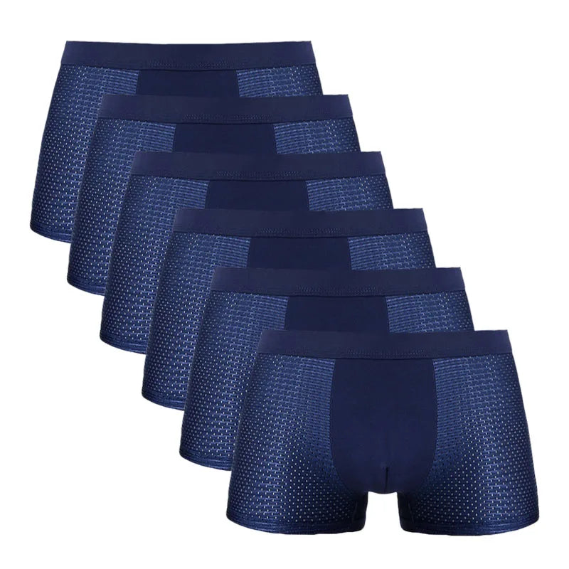 6PCS/Lot 8XL Mesh Mens Underwear Boxers Men Boxer Underwear men Boxers for Men Underwear Boxer Shorts Men Boxers Men Pantis