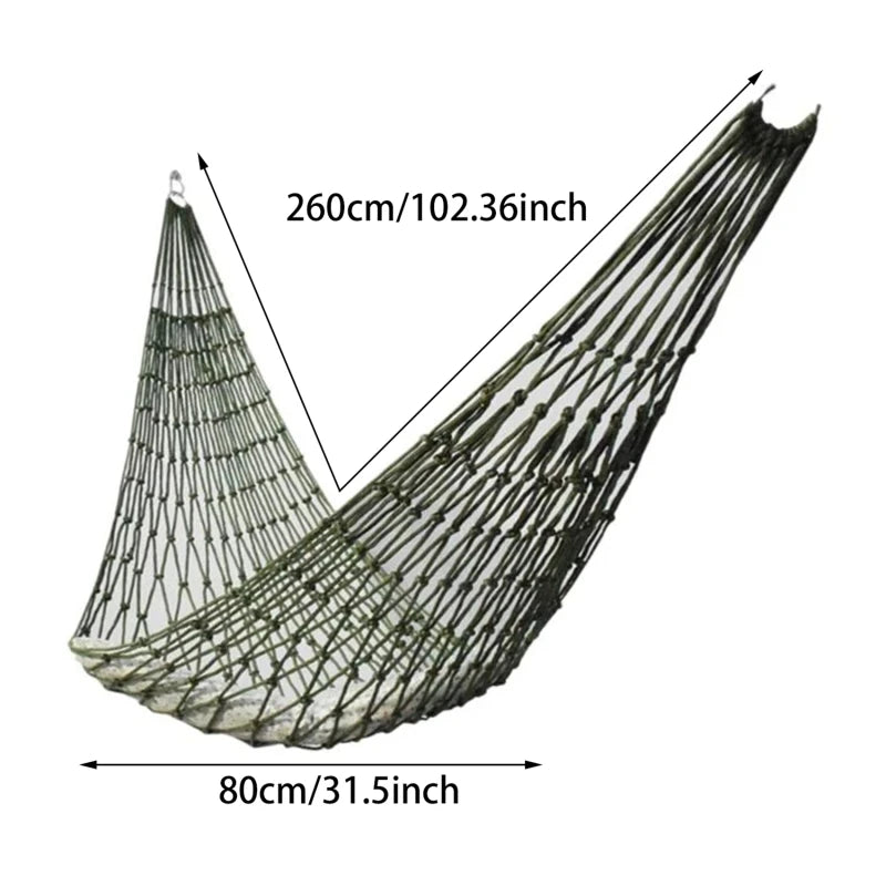 Portable Outdoor Sport Camping Hammock With Mesh Net For Garden Beach Yard Travel Hanging Bed