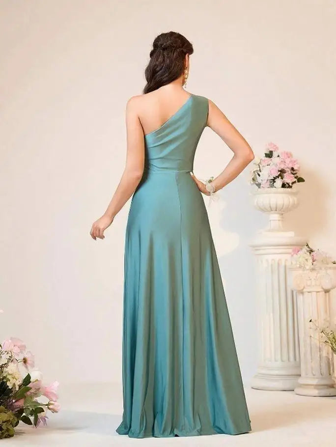 Women's Elegant Backless Evening Gown - European Style Banquet & Gala Dress