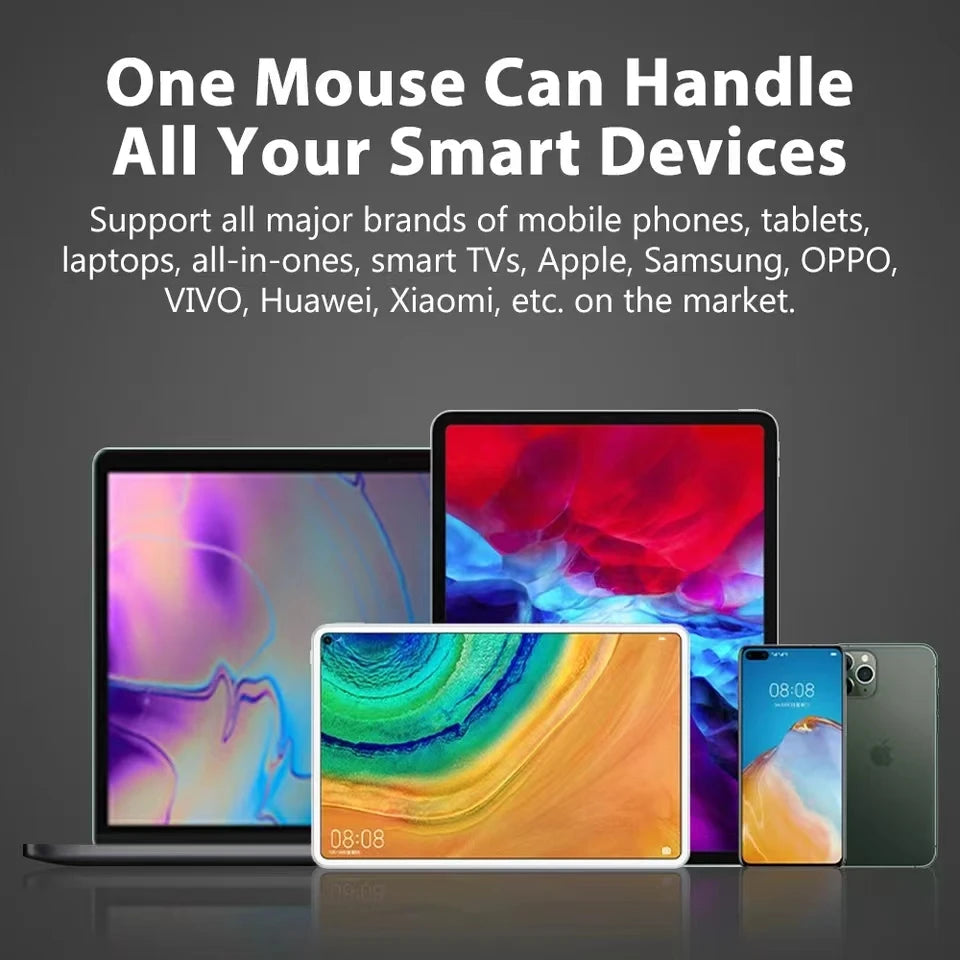 2.4G USB Wireless Mouse Rechargeable Dual Mode Bluetooth Mouse for Laptop Tablet PC MacBook