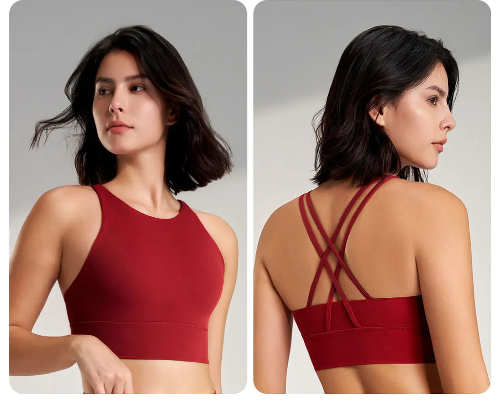 New women's sports underwear gym bra high-intensity sports yoga underwear quick-drying shockproof yoga undershirt