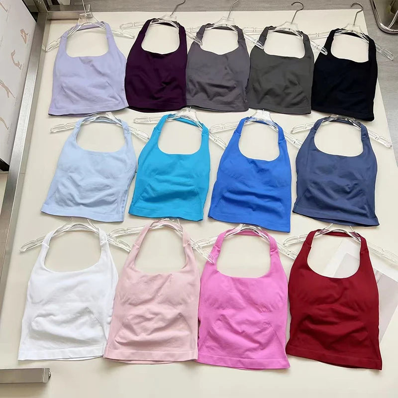 Women Fitness Sports Bra Halter Yoga Pilates Top