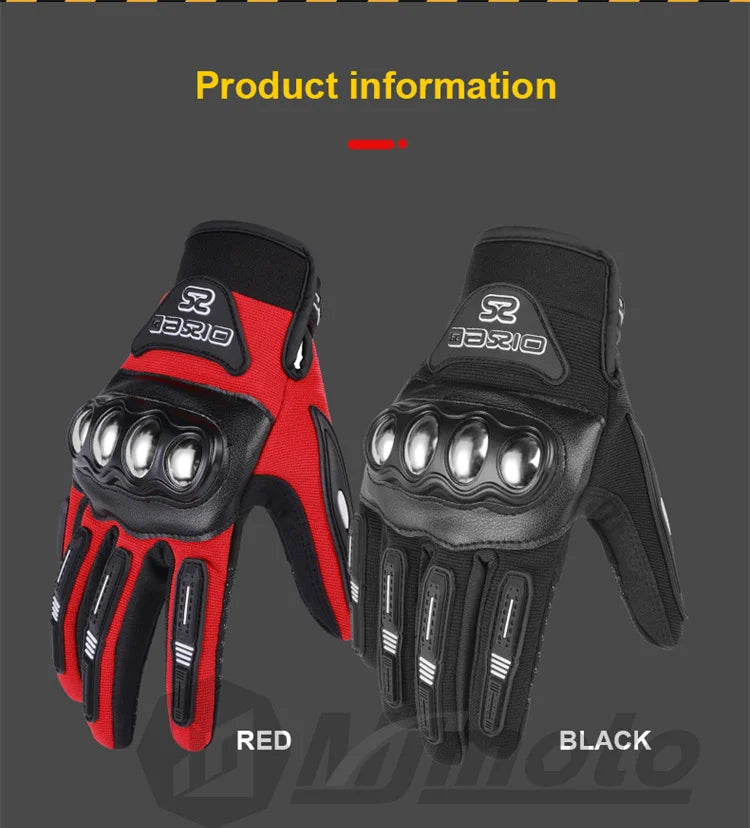 Motorcycle Gloves Breathable Racing Gloves Steel Protective Motorcyclists Riding Gloves Touch Screen Moto Biker Gloves Summer