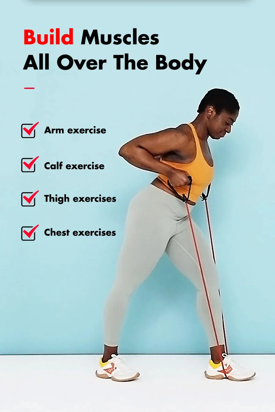 Exercise Resistance Bands Set for Strength Training at Home