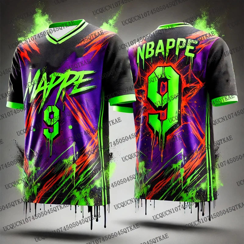 Football Sports T Shirt Number 9 Breathable Training Jersey