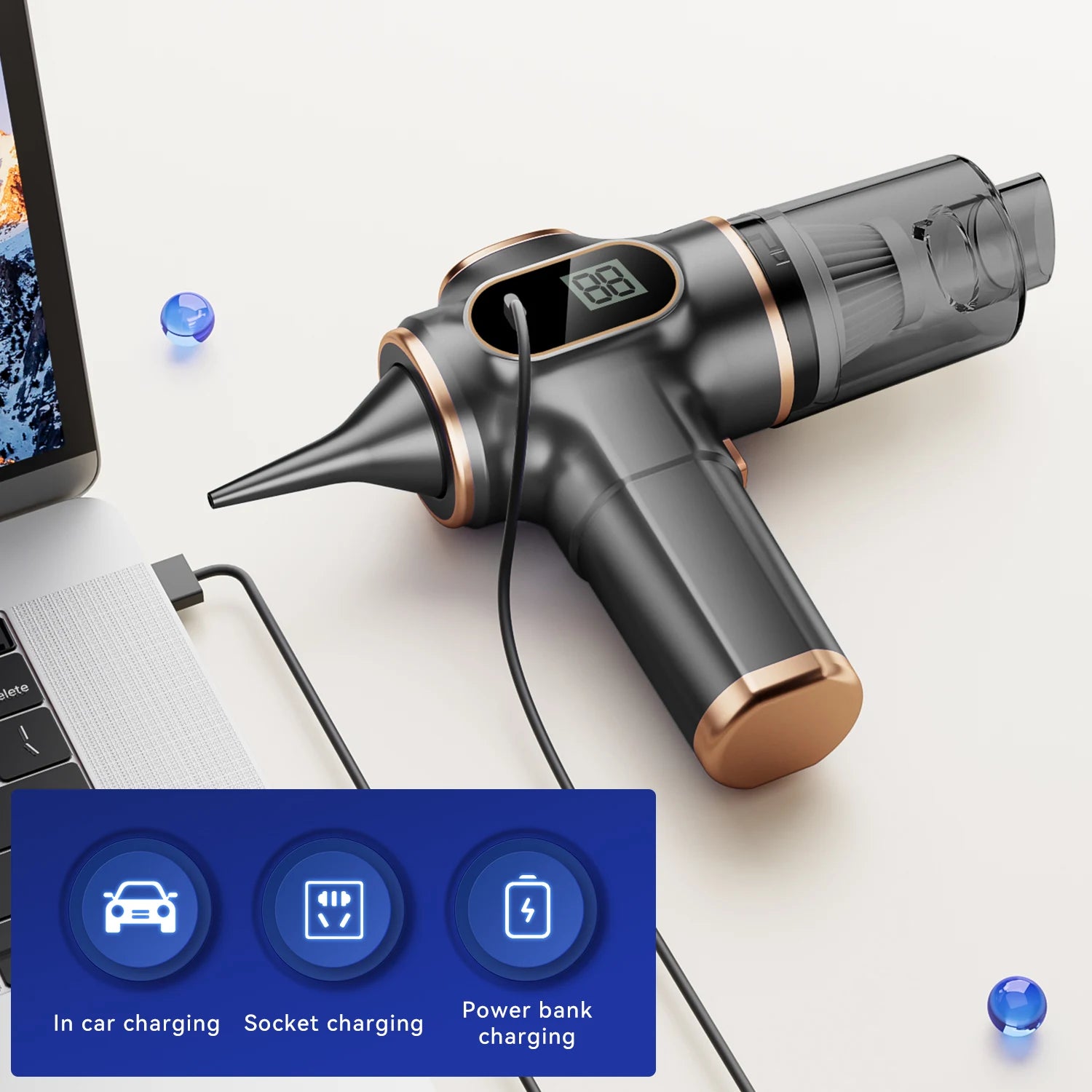 BELIBUY Portable Car Vacuum Cleaner Multifunctional Household Cleaning Machine High-Power Office Strong Carpet Cleaner Machine - trendingshoping.com