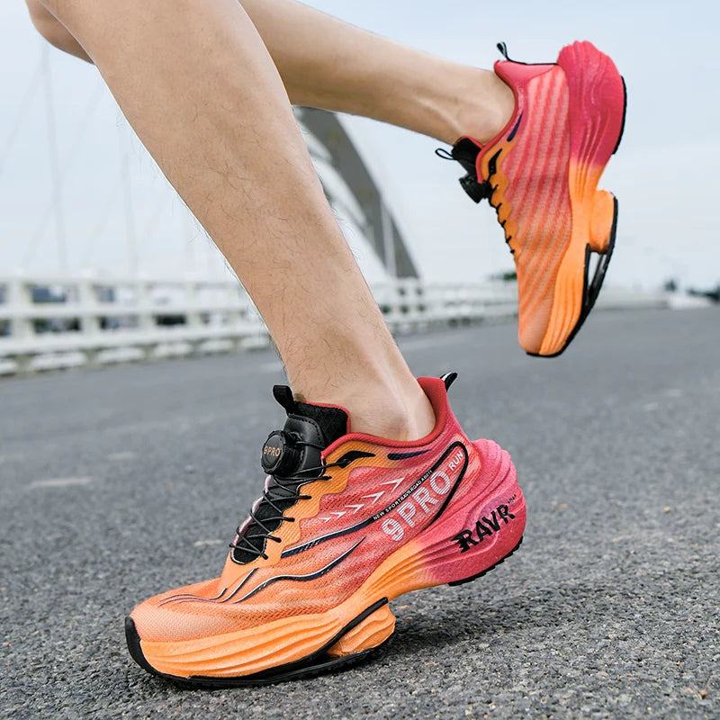 Marathon Running Shoes with Carbon Plate | Lightweight Breathable Non-Slip Sports Sneakers