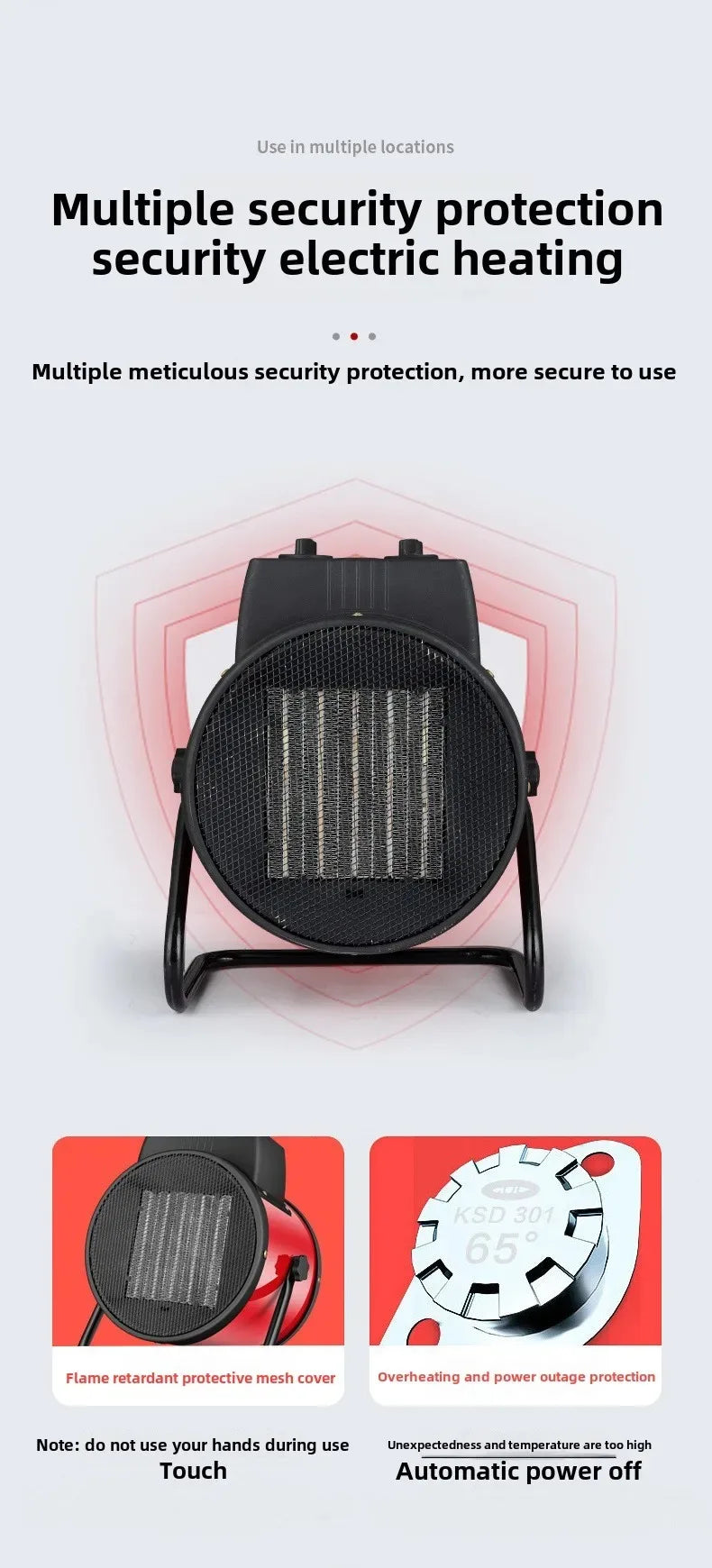 Smart Temperature-Controlled Fan Heater Fast Heating with Smart Thermostat Multi-Purpose Heater For Home And Commercial Use