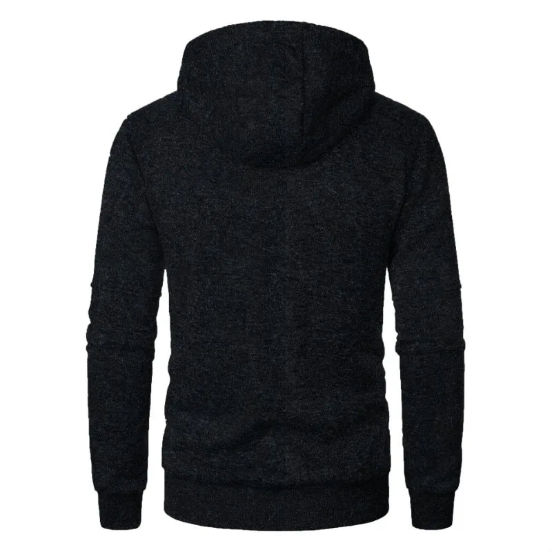 Men Long Sleeve Hooded Zipper Sweatshirt Oversized Winter Coat