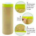 Masking Paper Pre-Taped | Protective Covering for Walls, Cars & Painting Projects