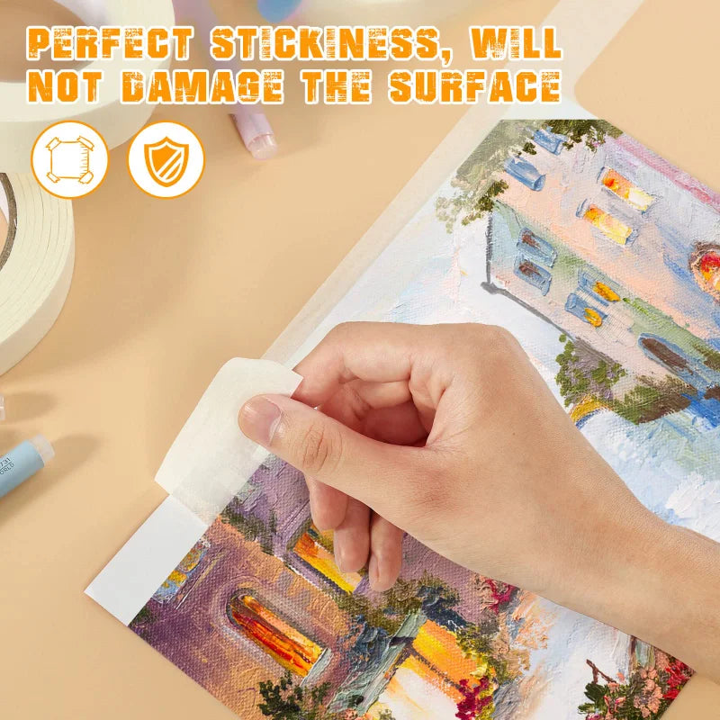 3-Pack Masking Tape 2in x 55yd | General Purpose Multi-Surface Tape for Painting & Craft