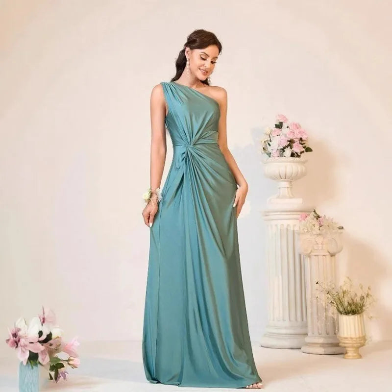 Women's Elegant Backless Evening Gown - European Style Banquet & Gala Dress